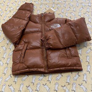 Women's Short Brown The North Face Down Jacket